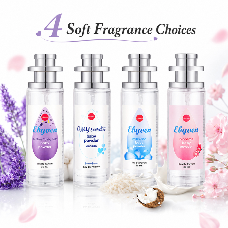 Baby Rice Food - 2개입 35ml 여성용 베이비 파우더 향수,
