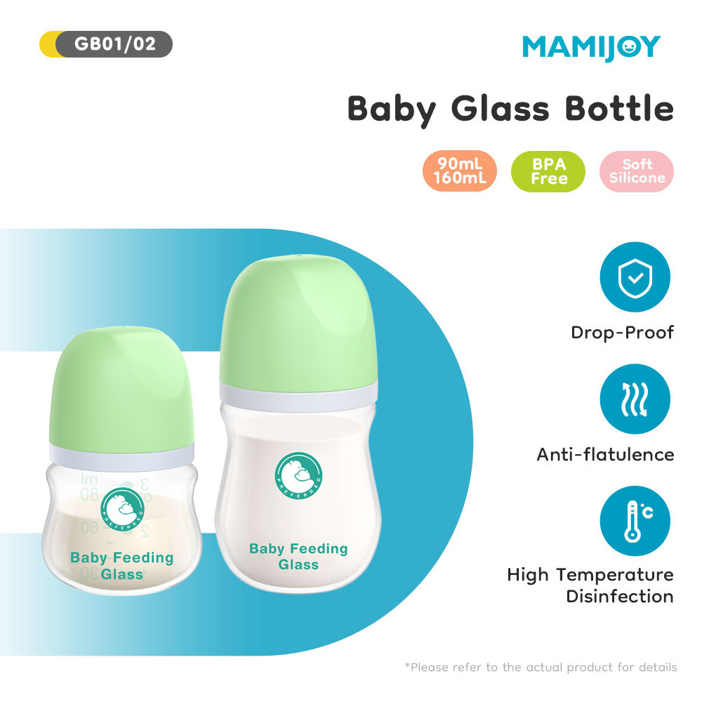 Baby Food Glass Containers - 마미조이 신생아 젖병 1개 90ML/160ML 유아용