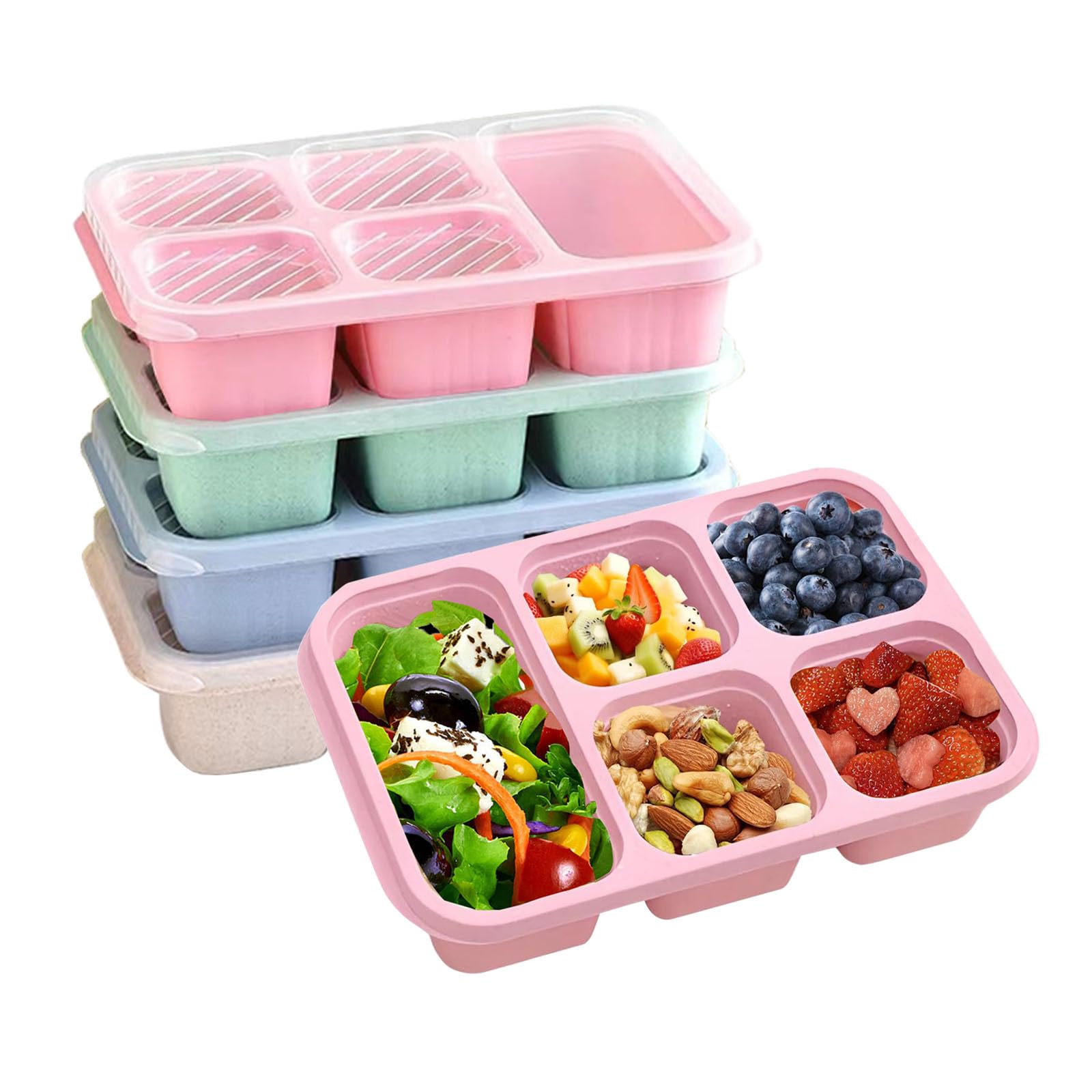 1PC, 도시락통, 여행 및 업무에 적합, 5칸짜리 간 - Snack Container Travel 리뷰 및 가격