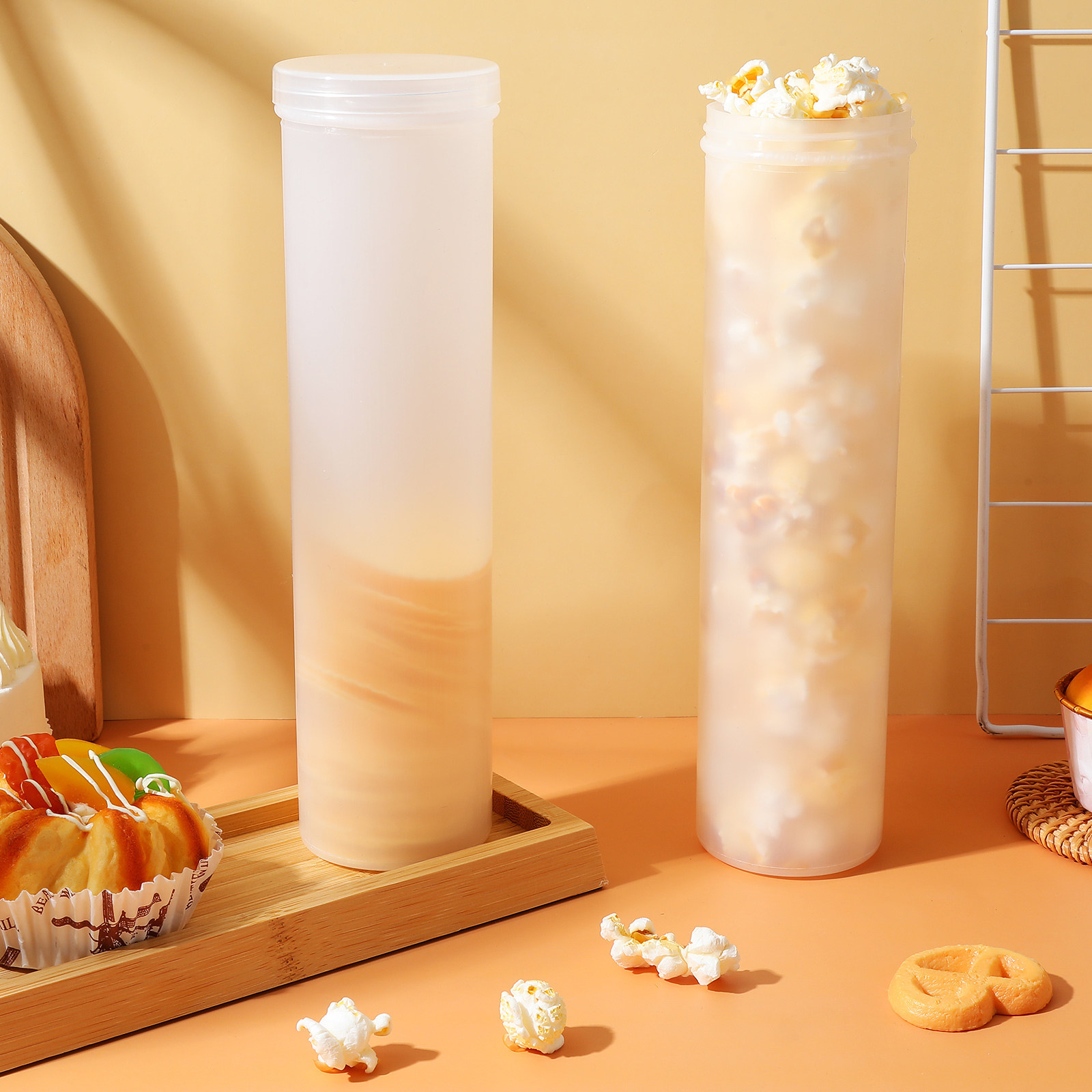투명하고 밀폐성이 좋은 둥근 모양의 비스킷 보관 용기  - Snack Container Travel 리뷰 및 가격