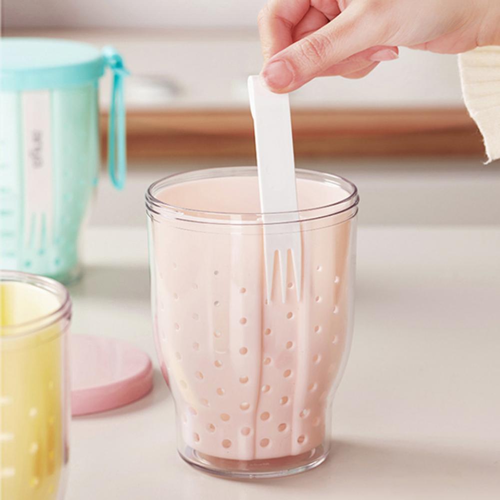 과일 컵 용기 휴대용 스낵 용기 내장형 포크 스트레이너 - Snack Container Travel 리뷰 및 가격