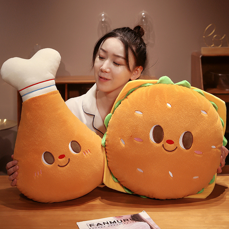 프라이드 치킨 버거 플러시 장난감 슈퍼 부드러운 채워진 - Baby Food With Chicken 리뷰 및 가격