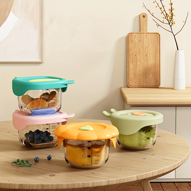 120/180ml 유리 아기 음식 용기, 눈금 표시 및 - Baby Food Glass Containers 리뷰 및 가격