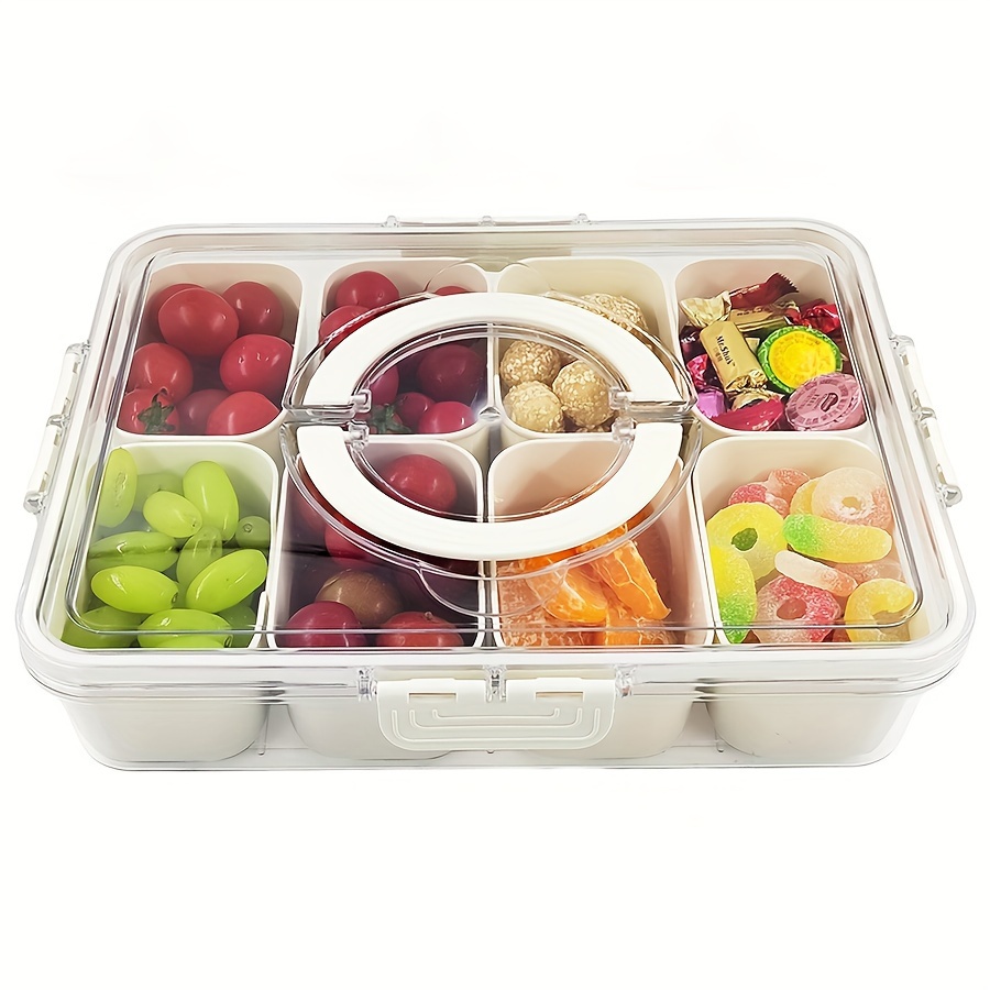 4그리드/8 그리드 스낵 박스 컨테이너, 뚜껑이 있는  - Snack Container Travel 리뷰 및 가격