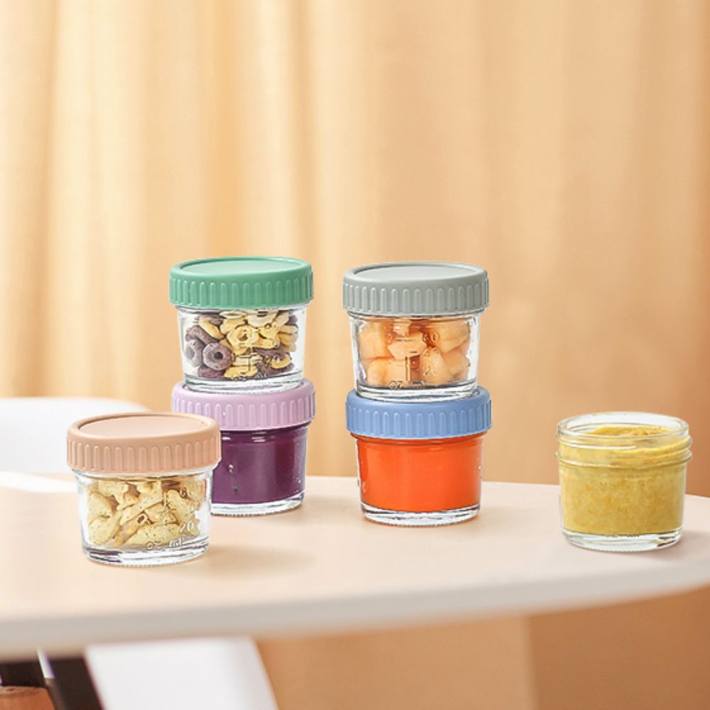 6개입 다용도 유리 이유식 용기 (스케일 포함) 재사용 - Baby Food Glass Containers 리뷰 및 가격
