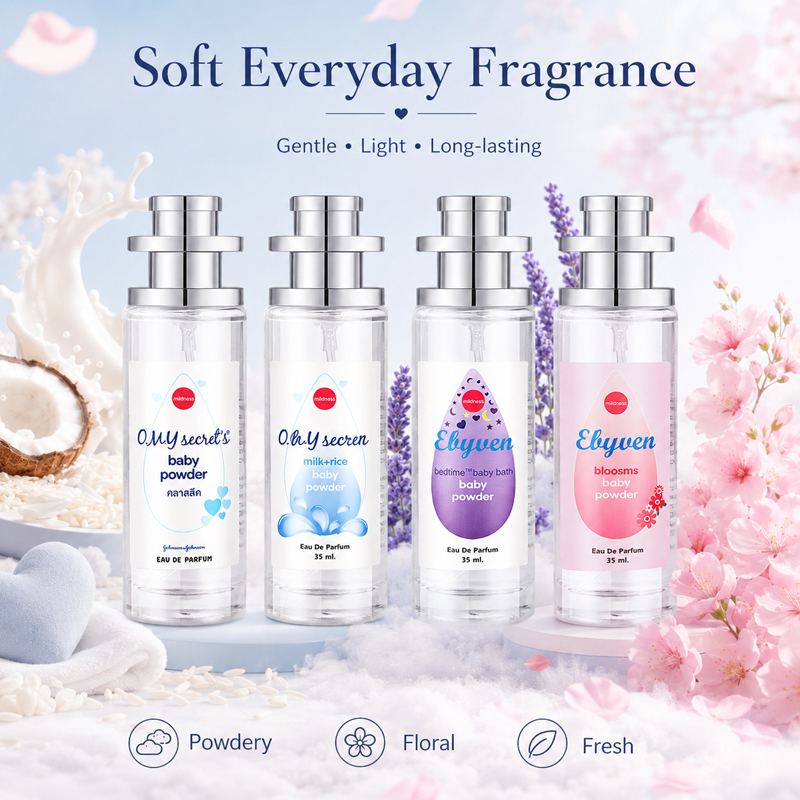 2개입 35ml 여성용 베이비 파우더 향수, 오래 지속 - Baby Rice Food 리뷰 및 가격
