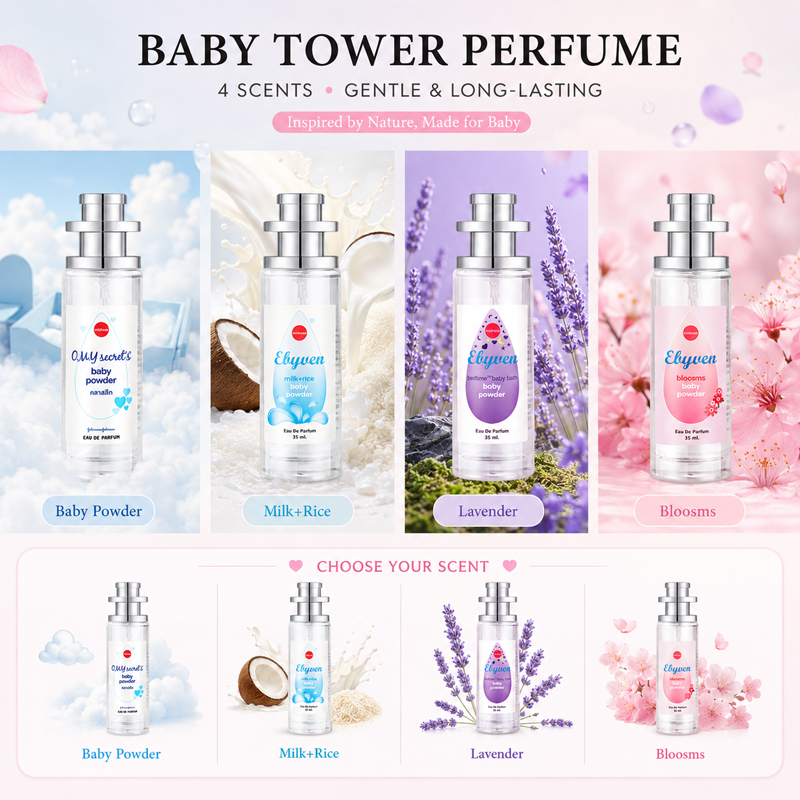 2개입 35ml 여성용 베이비 파우더 향수, 오래 지속 - Baby Rice Food 리뷰 및 가격