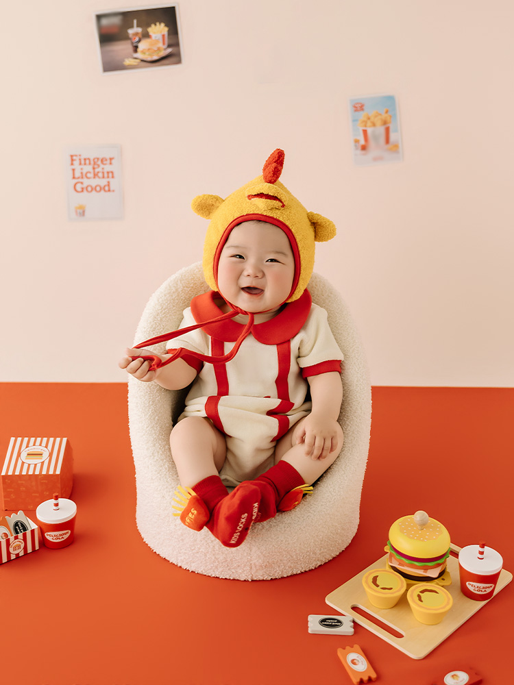 100일 아기 성장 사진 촬영 소품 귀여운 닭 모자 아 - Baby Food With Chicken 리뷰 및 가격