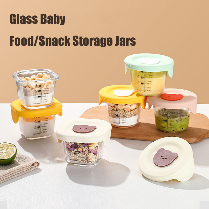 뚜껑이 달린 유리 유아용 식품 보관 항아리, 누수 방지 - Baby Food Glass Containers 리뷰 및 가격