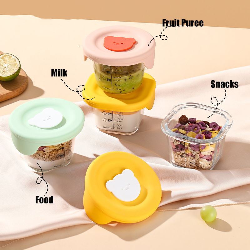 뚜껑이 달린 유리 유아용 식품 보관 항아리, 누수 방지 - Baby Food Glass Containers 리뷰 및 가격