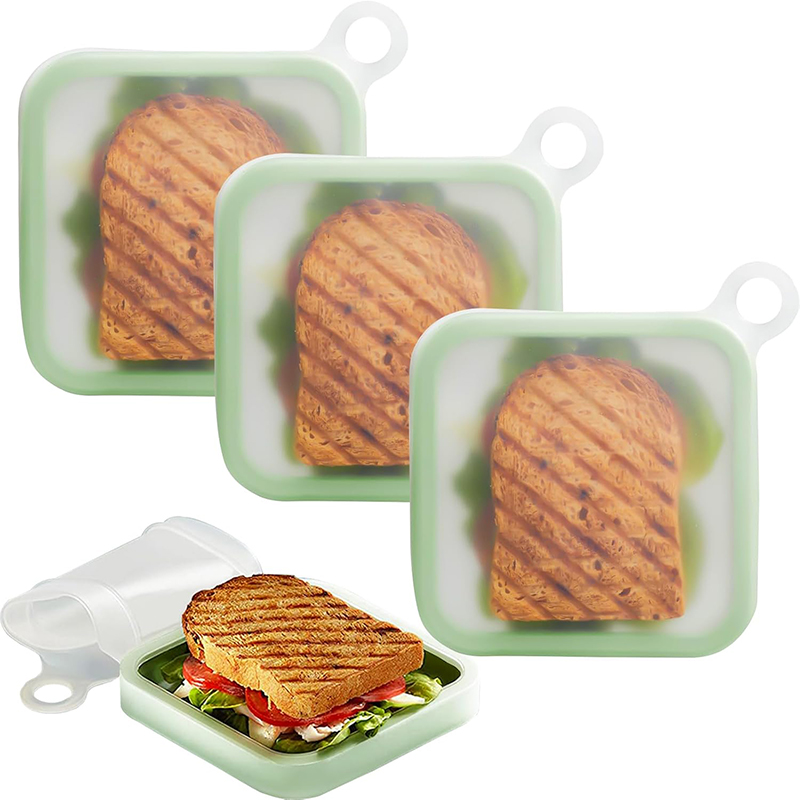 실리콘 샌드위치 토스트 도시락 상자 손잡이 휴대용 샌드 - Snack Container Travel 리뷰 및 가격