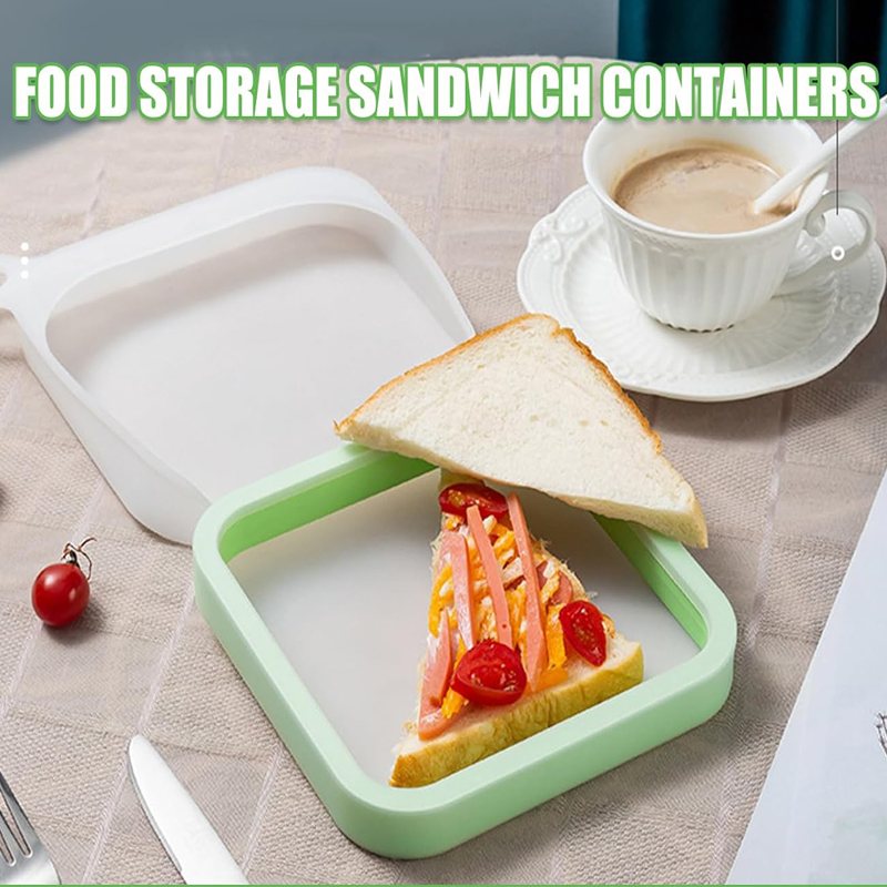 실리콘 샌드위치 토스트 도시락 상자 손잡이 휴대용 샌드 - Snack Container Travel 리뷰 및 가격